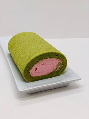 Matcha Rose Cream  Roll 抹茶玫瑰牛乳捲