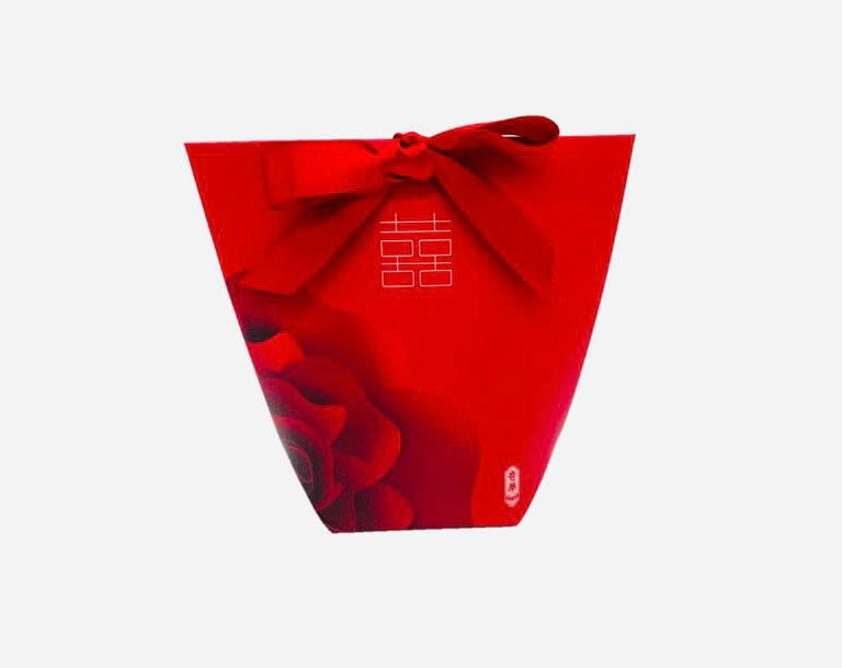 Rose with ribbon party favor 玫瑰花緞帶席上盒